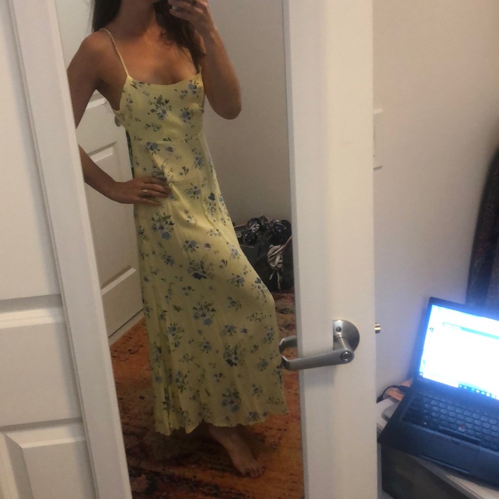 Yellow floral dress from ASOS, never worn
